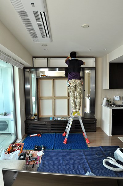 14.天袋の仮置き