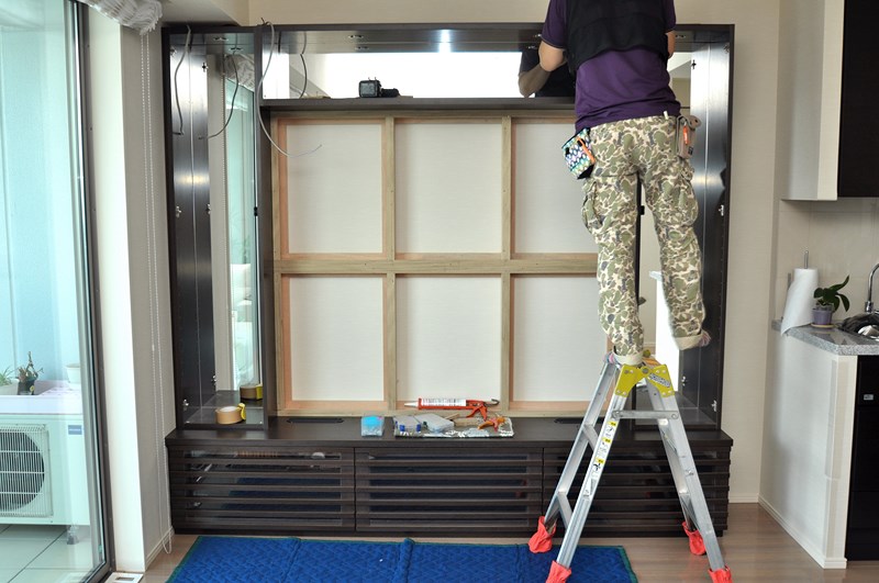 12.中段までの連結作業